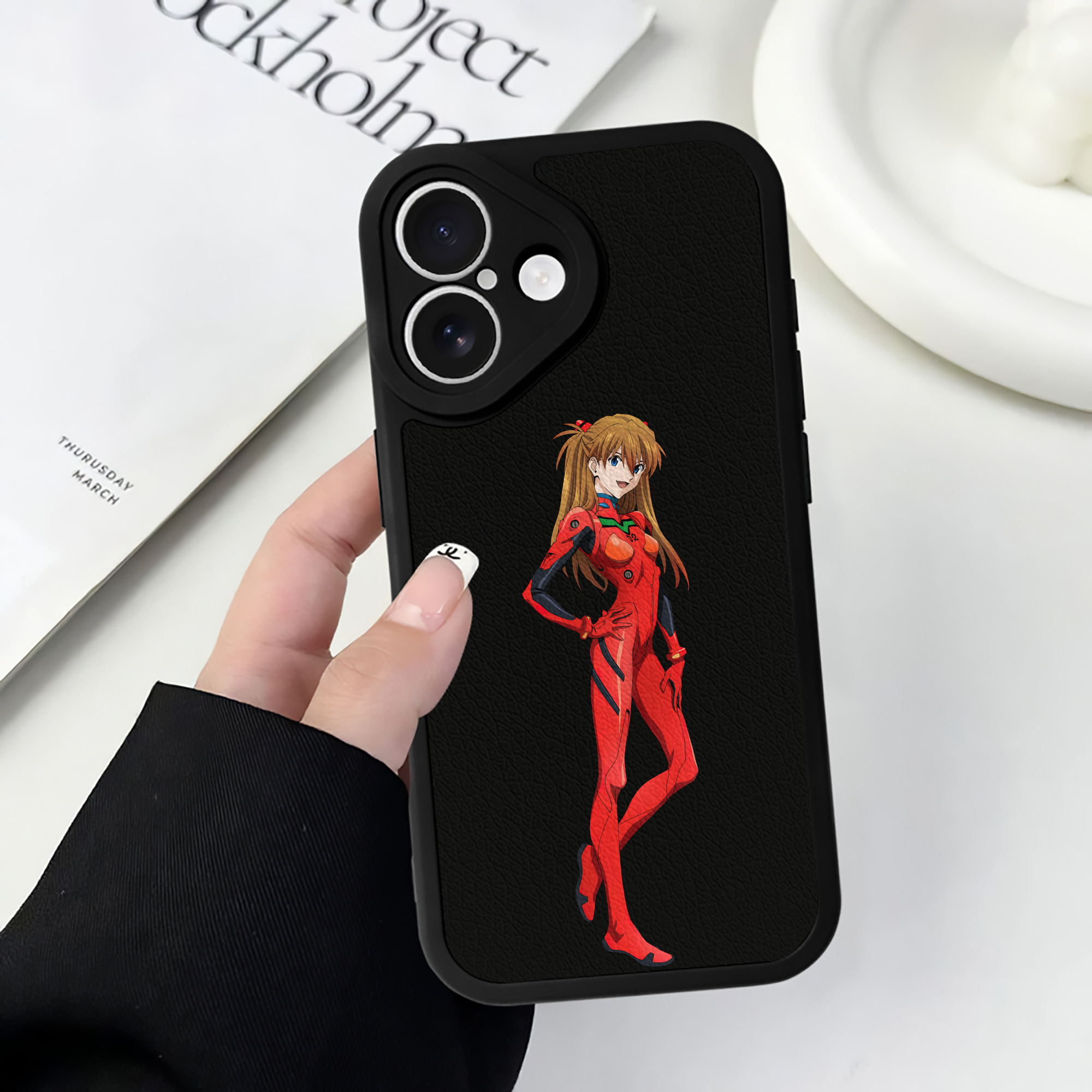 （画像用） EVA 新世紀エヴァンゲリオン 【iPhone 16シリーズ対応】シリコンスマホケース（レザー調） 材質：シリコン